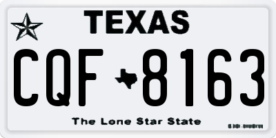 TX license plate CQF8163