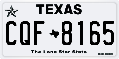 TX license plate CQF8165
