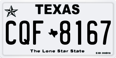 TX license plate CQF8167