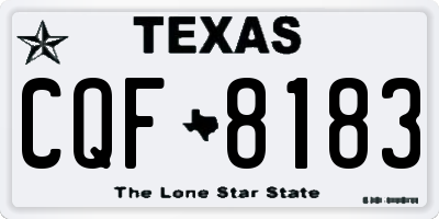 TX license plate CQF8183