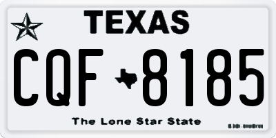 TX license plate CQF8185