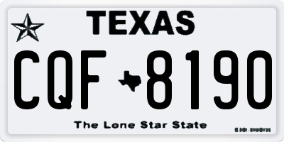 TX license plate CQF8190