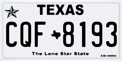 TX license plate CQF8193