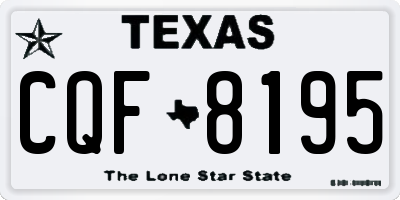 TX license plate CQF8195