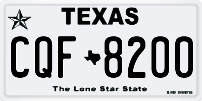 TX license plate CQF8200