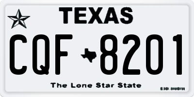 TX license plate CQF8201