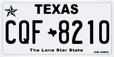 TX license plate CQF8210