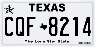 TX license plate CQF8214