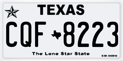 TX license plate CQF8223