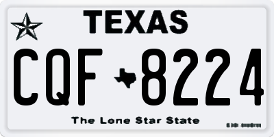 TX license plate CQF8224