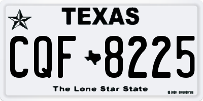 TX license plate CQF8225