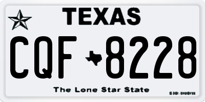 TX license plate CQF8228