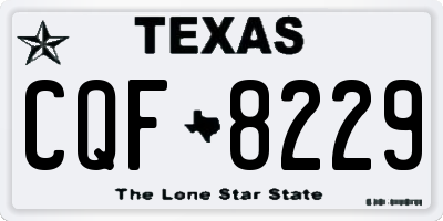 TX license plate CQF8229