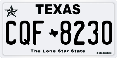 TX license plate CQF8230