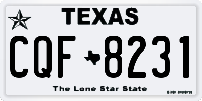 TX license plate CQF8231