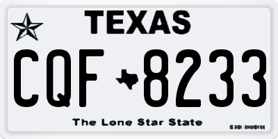 TX license plate CQF8233