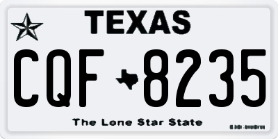 TX license plate CQF8235
