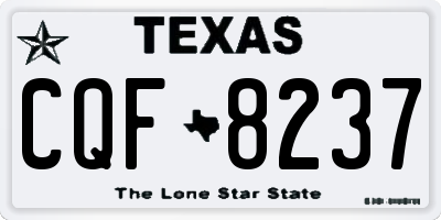 TX license plate CQF8237
