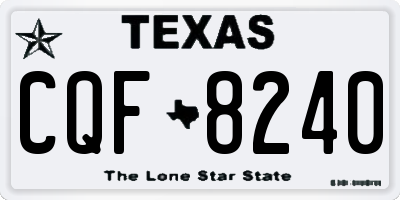 TX license plate CQF8240