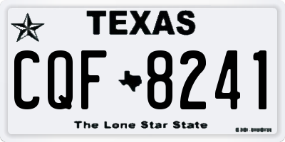 TX license plate CQF8241