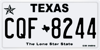 TX license plate CQF8244