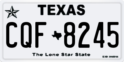 TX license plate CQF8245