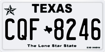TX license plate CQF8246