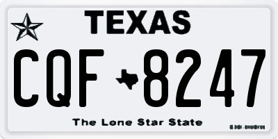 TX license plate CQF8247