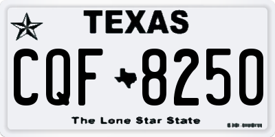 TX license plate CQF8250