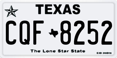 TX license plate CQF8252