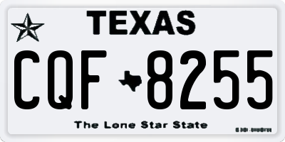 TX license plate CQF8255
