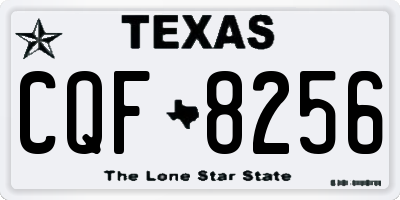 TX license plate CQF8256