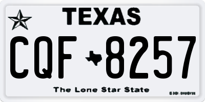 TX license plate CQF8257