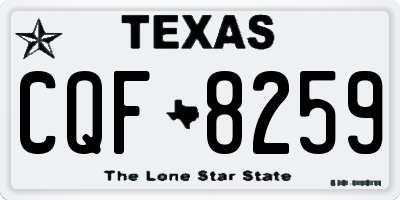 TX license plate CQF8259
