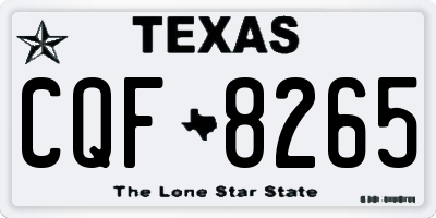 TX license plate CQF8265