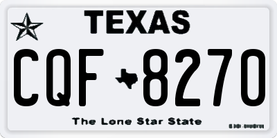 TX license plate CQF8270