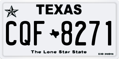 TX license plate CQF8271