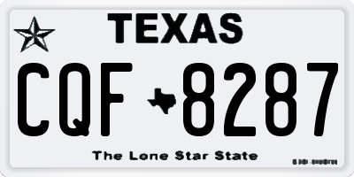 TX license plate CQF8287