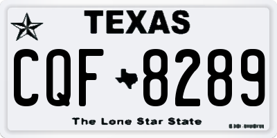 TX license plate CQF8289