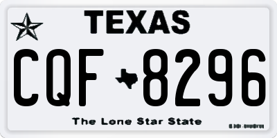 TX license plate CQF8296