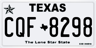 TX license plate CQF8298