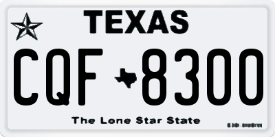 TX license plate CQF8300