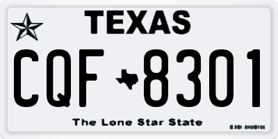 TX license plate CQF8301
