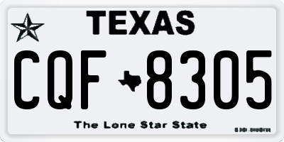 TX license plate CQF8305