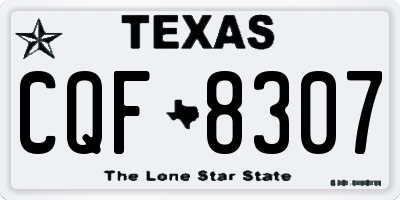 TX license plate CQF8307