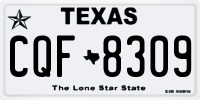 TX license plate CQF8309