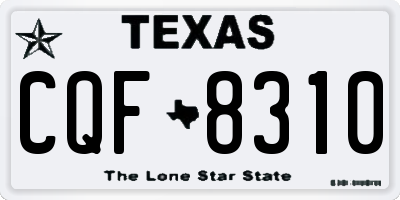 TX license plate CQF8310