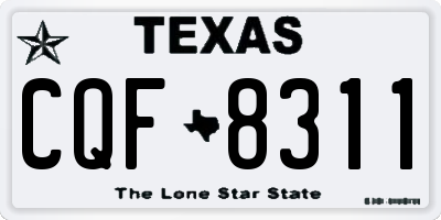 TX license plate CQF8311