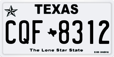 TX license plate CQF8312