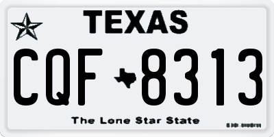 TX license plate CQF8313